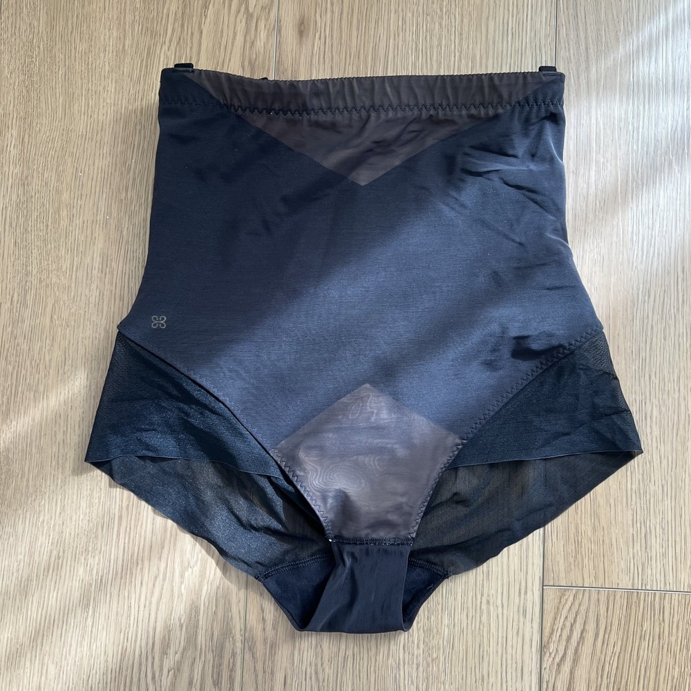 Honeylove SuperPower Brief Onyx Black High Waisted Shapewear Size Large